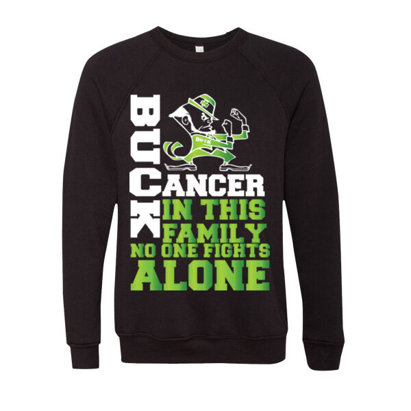 Irish Man Buck Cancer - Sponge Fleece Raglan Crewneck Sweatshirt Thumbnail